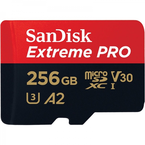 KARTA SANDISK EXTREME PRO microSDXC 256GB 170/90 MB/s A2 C10 V30 UHS-I U3