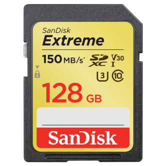 KARTA SANDISK EXTREME SDXC 128 GB 150/60 MB/s V30 UHS-I U3