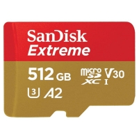 Karta pamięci SanDisk Extreme microSDXC 512GB 160/90 MB/s V30 A2 (SDSQXA1-512G-GN6MA)