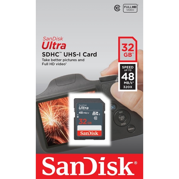 SANDISK ULTRA SDHC 32GB 48MB/s UHS-I Class 10